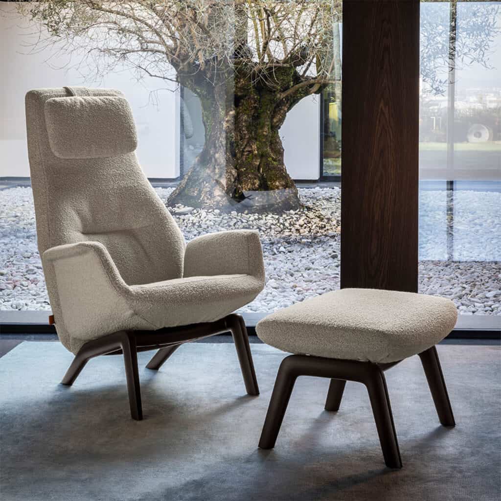 Downtown Lounge Armchair - White Bouclé (11)