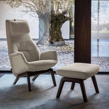 Downtown Lounge Armchair - White Bouclé (11)