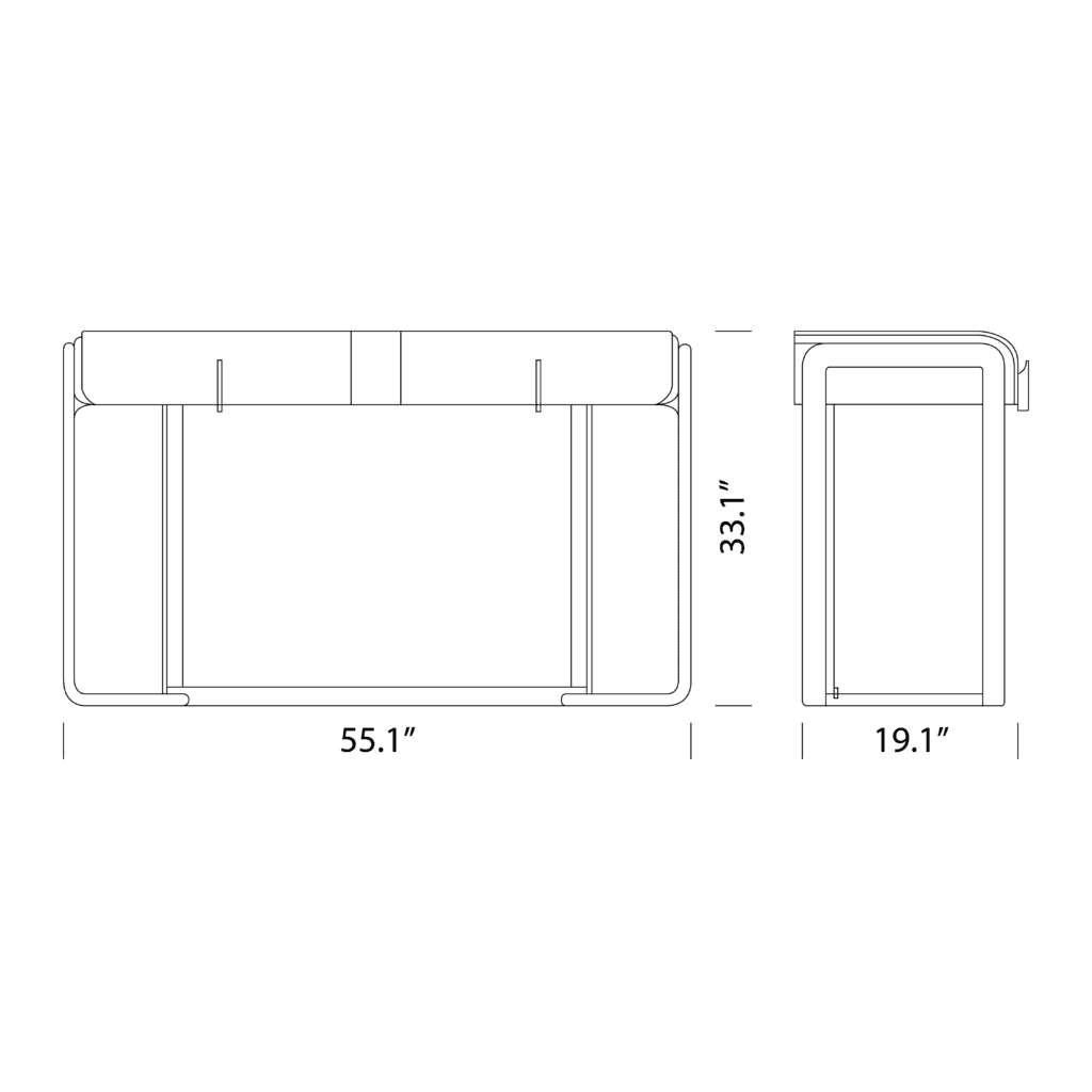 Eclipse Z943 Vanity Tables Dimensions