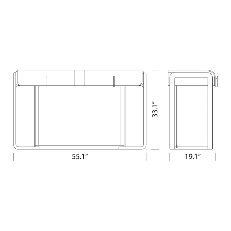 Eclipse Z943 Vanity Tables Dimensions