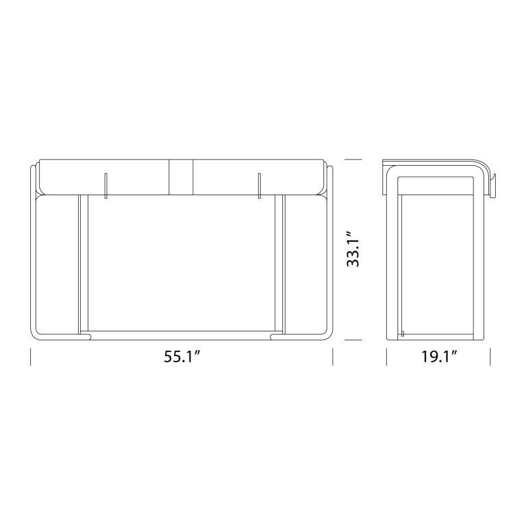 Eclipse Z943 Vanity Tables Dimensions