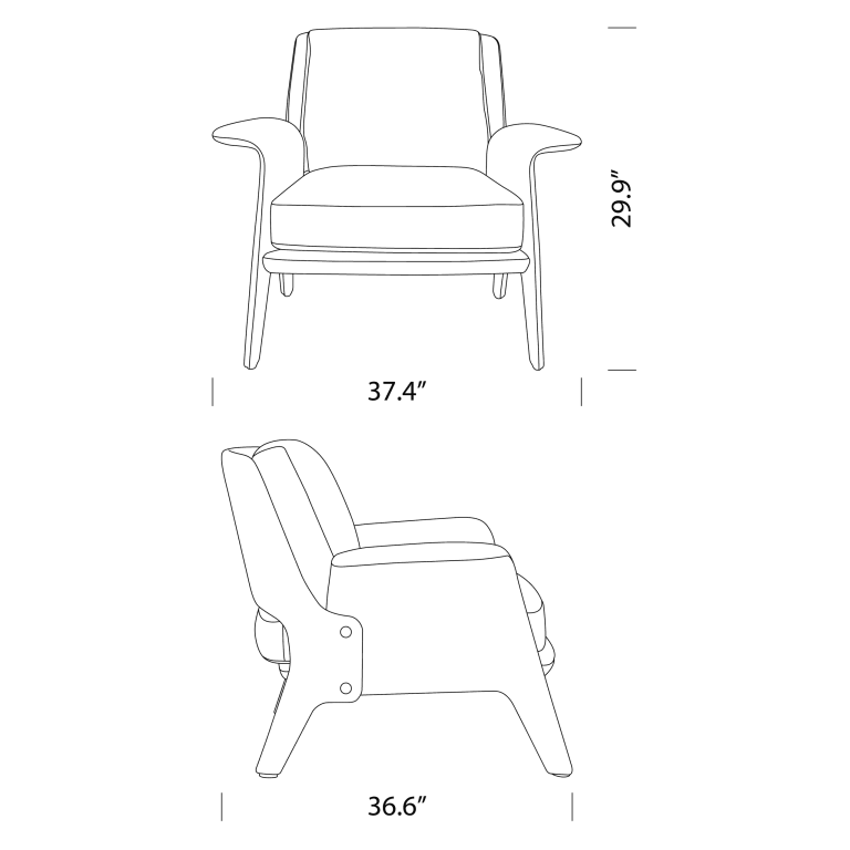 Glover Armchair Dimensions