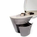 Jet Plane Vanity Tables in Grey Lacquered Wood 3 Jet Plane Vanity Tables in Grey Lacquered Wood 3