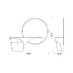 Jet Plane Vanity Tables in Grey Lacquered Wood Dimensions Jet Plane Vanity Tables in Grey Lacquered Wood Dimensions