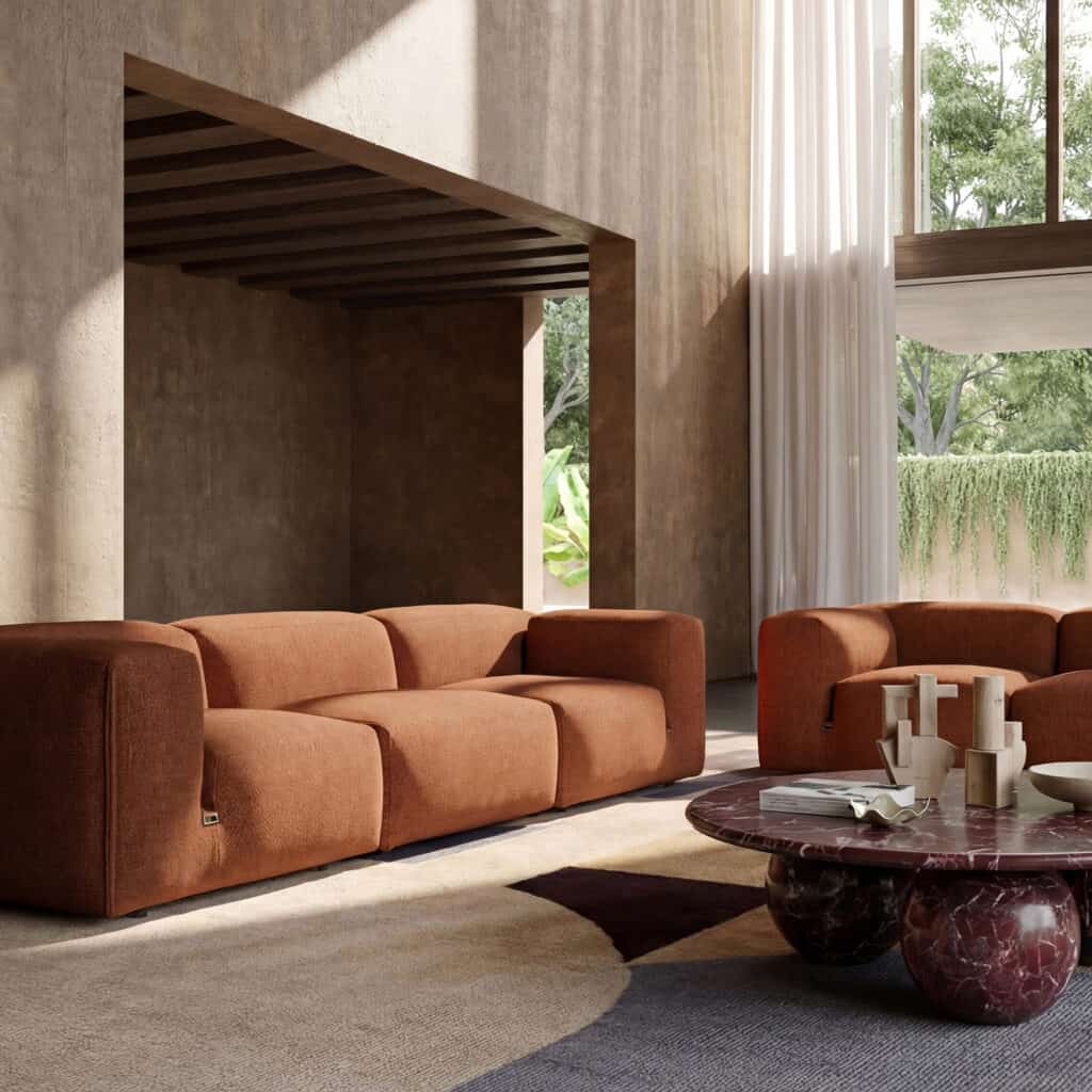 Le Mura Sofa - Rust Chenille (12)
