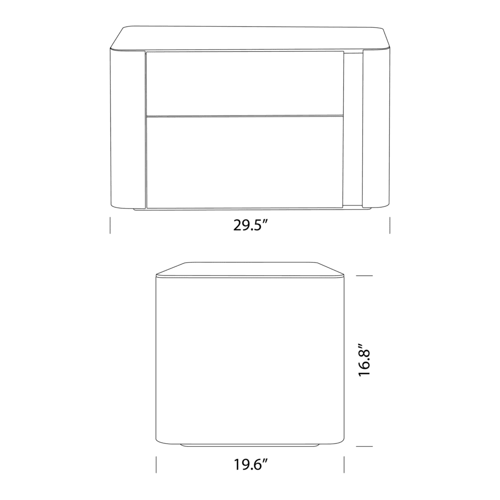 Lou Nightstands Dimensions