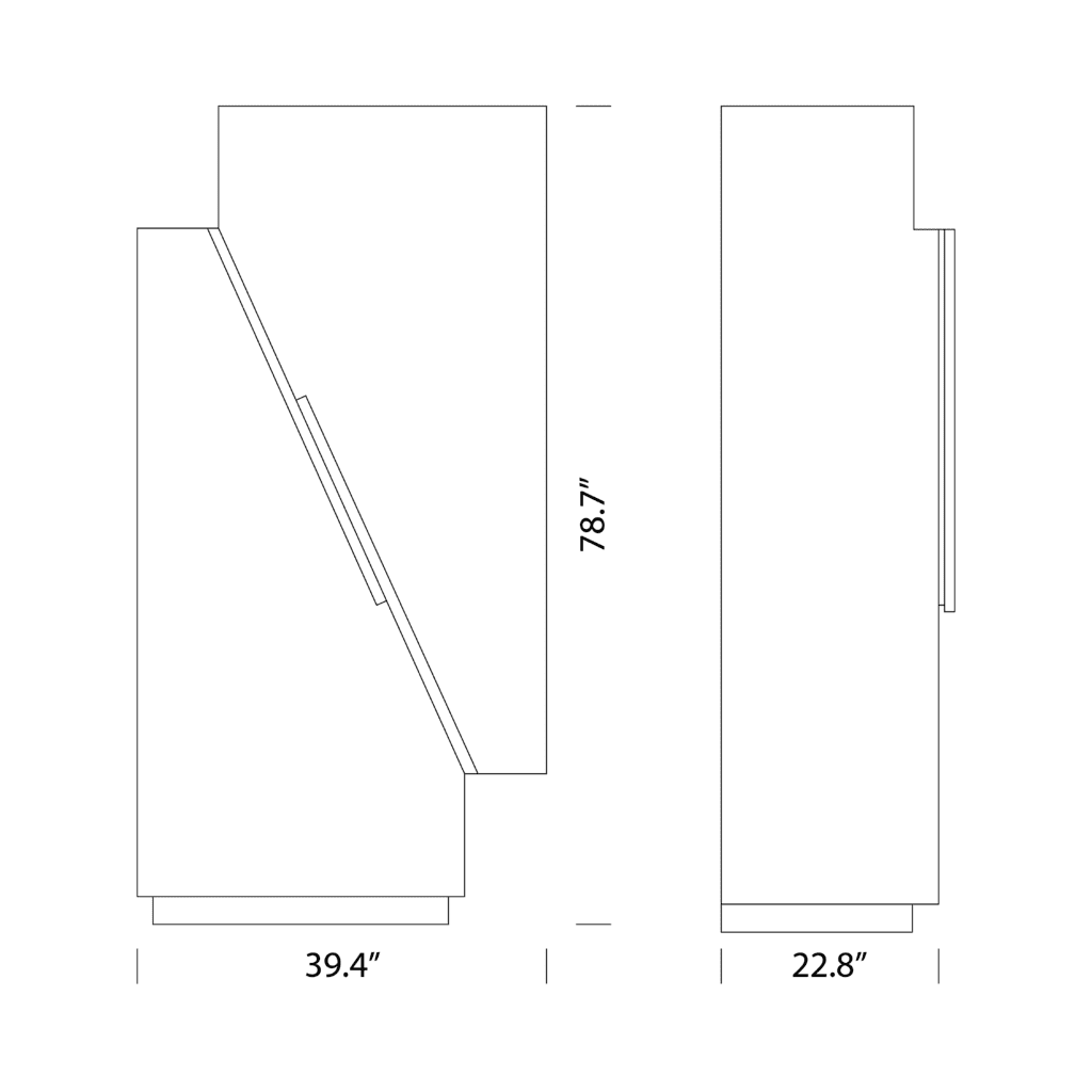 Meridiano Bar Cabinet Dimensions