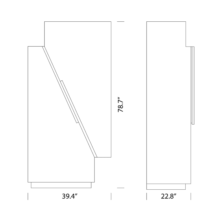 Meridiano Bar Cabinet Dimensions