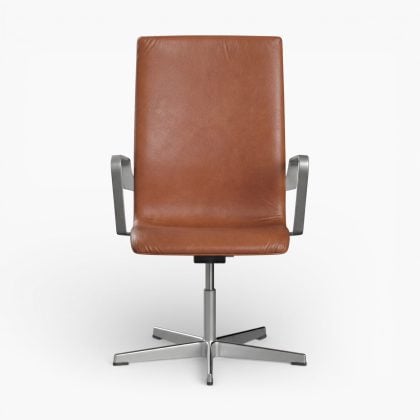 Oxford Chair Brown Leather wbg 1