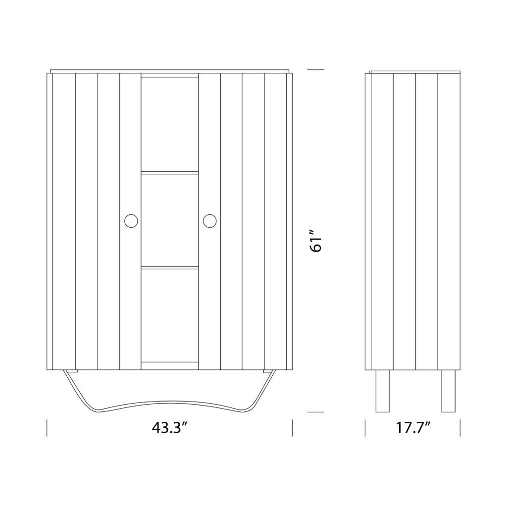 Pantelleria Bar Cabinet Dimensions