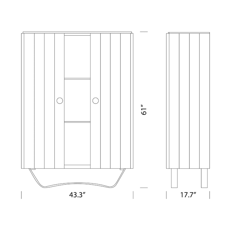 Pantelleria Bar Cabinet Dimensions