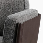 Shelley Dining Chair - Fabric Dark Brown Leather Cover (7) Shelley Dining Chair - Fabric Dark Brown Leather Cover (7)