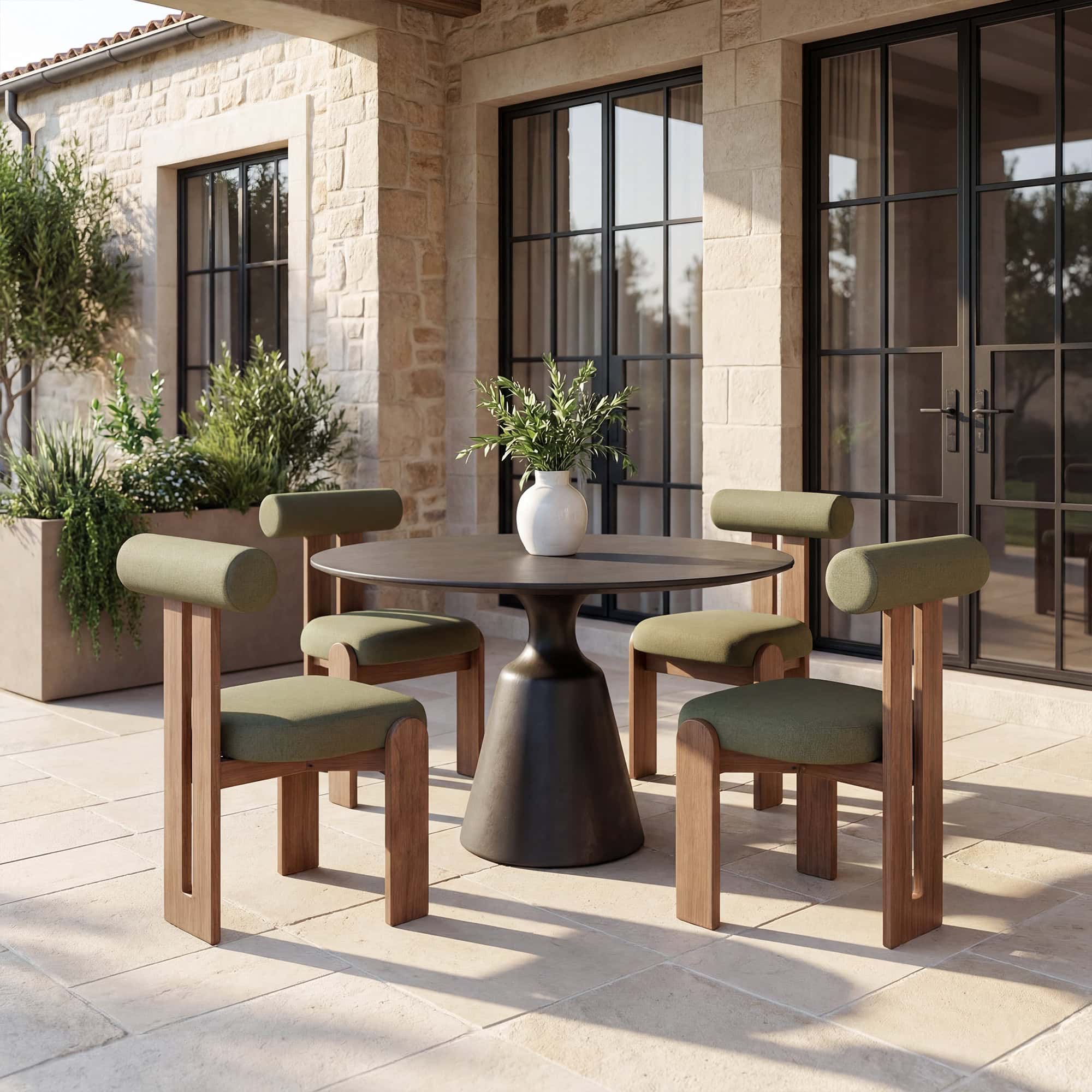 Tola Outdoor Dining Chair Green 1