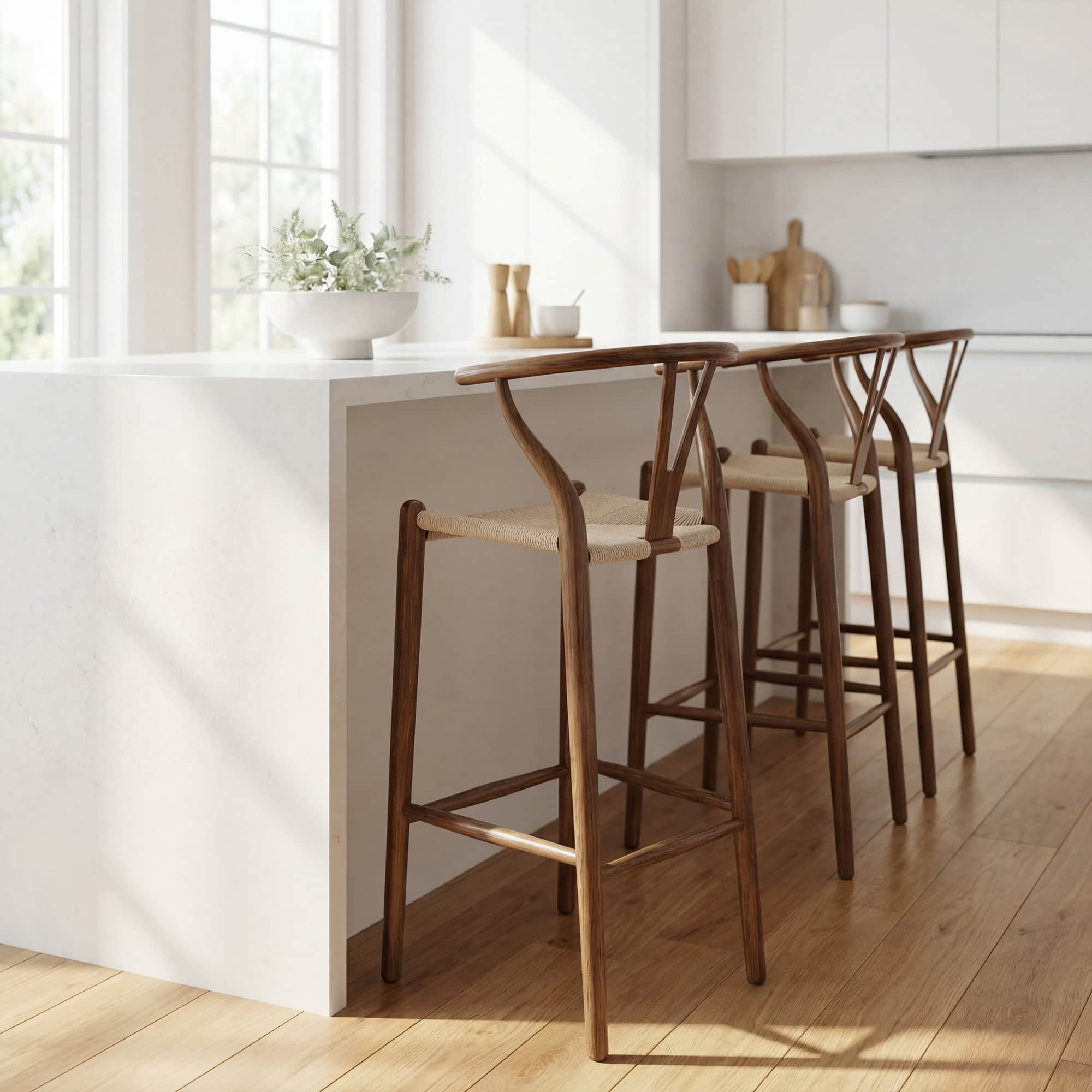 Wishbone Barstool Walnut 1