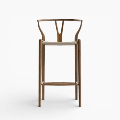 Wishbone Barstool Walnut wbg 1