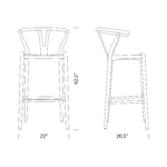 Wishbone Counter Stool Dimensions Wishbone Counter Stool Dimensions