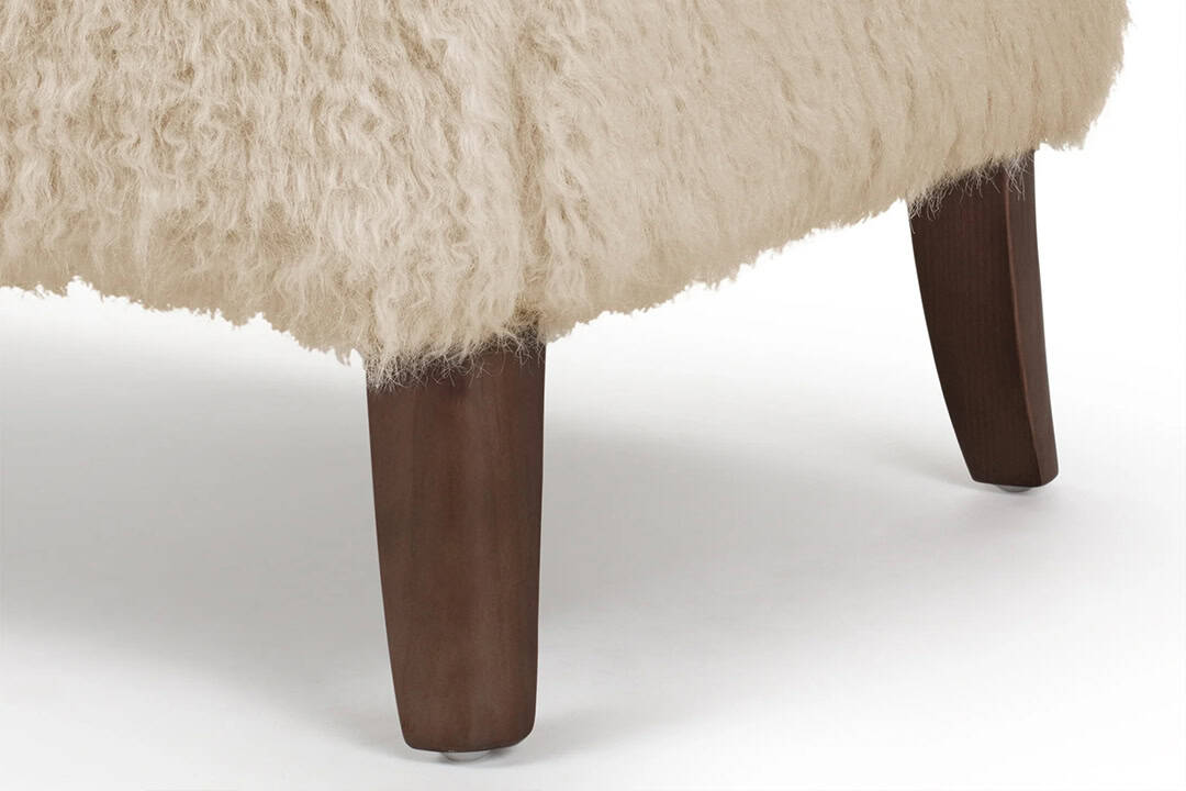 Yeti Sheepskin Ottoman - Feature B