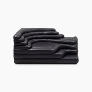DS 1025 Terrazza Right Armrest - Black Aniline Leather (1)