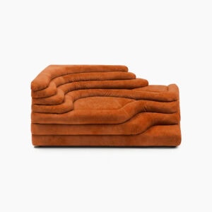 DS 1025 Terrazza Right Armrest - Burnt Orange Suede (1)
