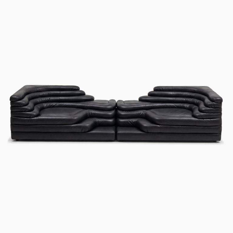 DS 1025 Terrazza Sofa - Black Aniline Leather (1)
