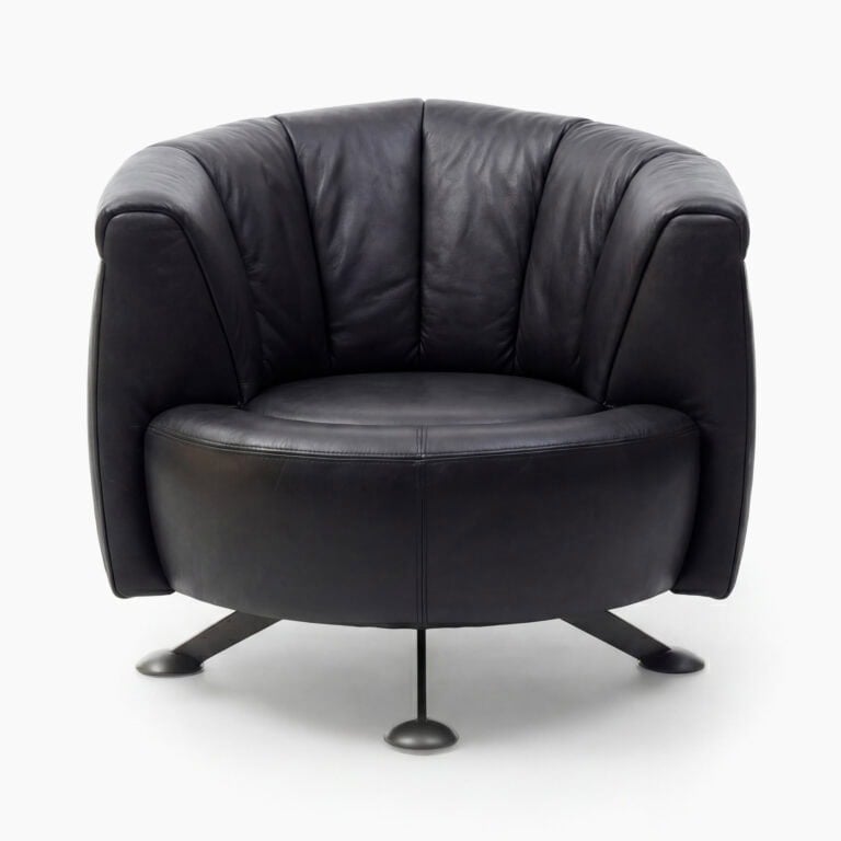 DS 164 Slide Armchair - Aniline Black Leather (1)