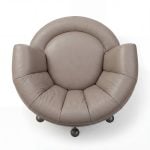 DS 164 Slide Armchair - Aniline Light Taupe Leather (5)