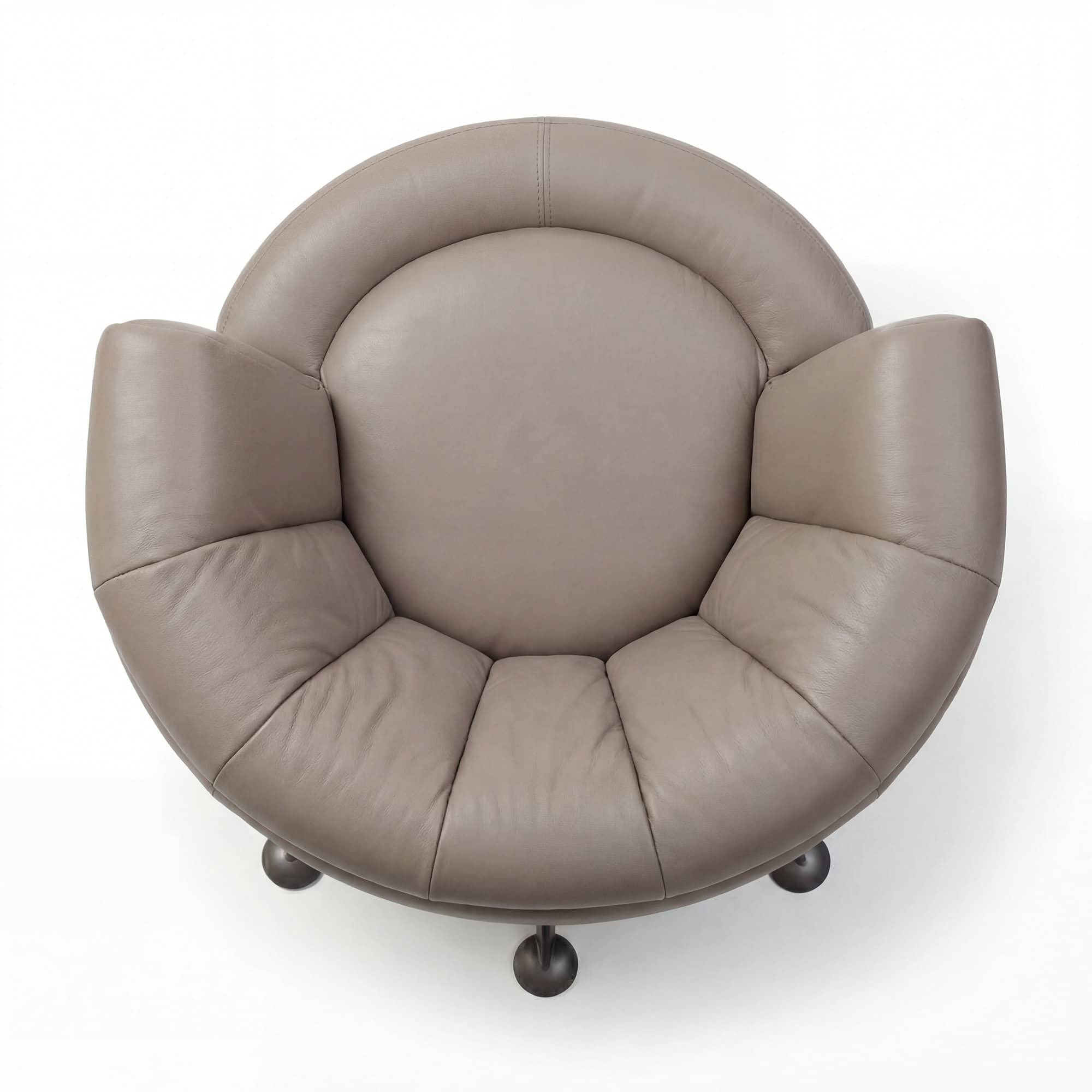 DS 164 Slide Armchair - Aniline Light Taupe Leather (5)