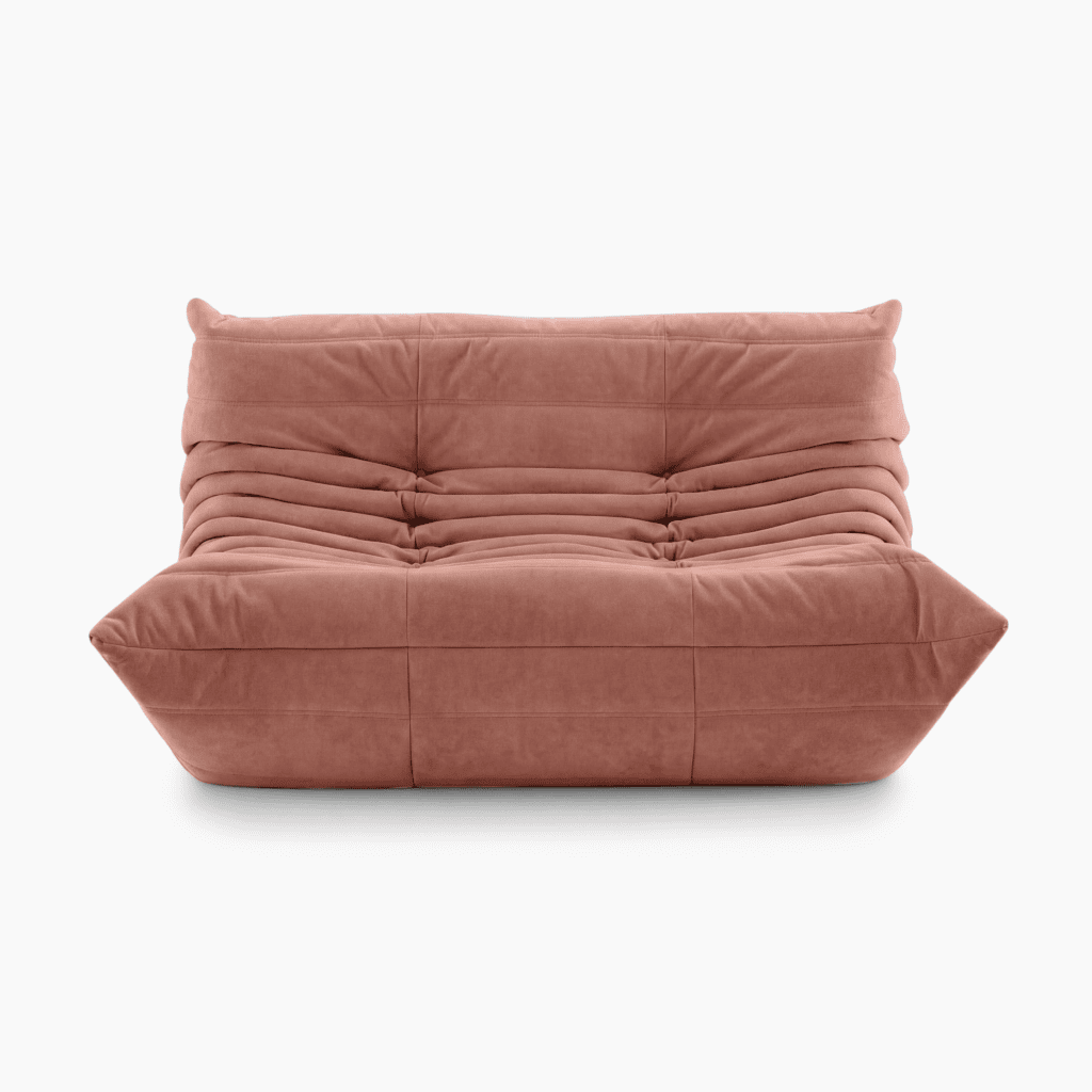 TOGO LOVESEAT DUSTY ROSE ALCANTARA