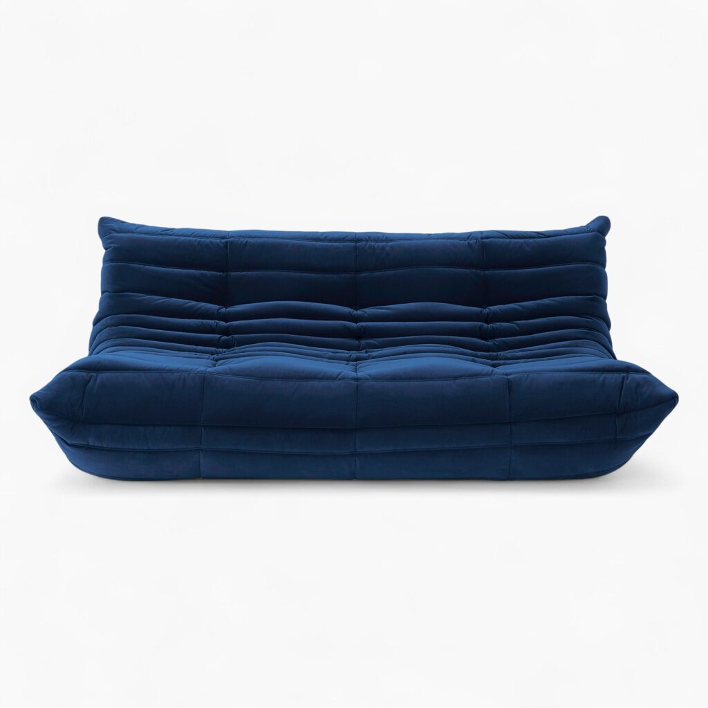 TOGO 3 SEATER BLUE VELVET