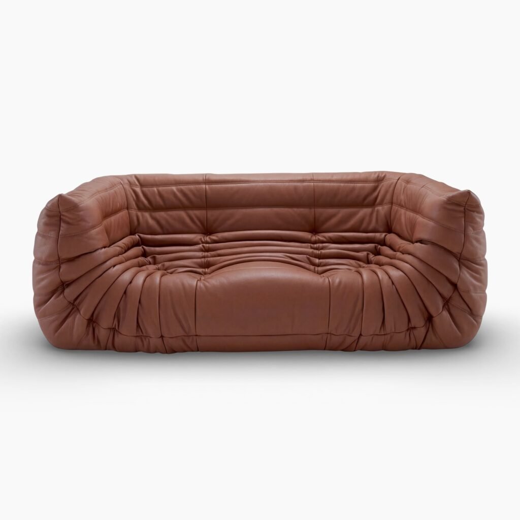 Togo Fireside Sofa - Brown (1) - Ducaroy Sofa Leather, Ducaroy Sofa, Togo Sofa