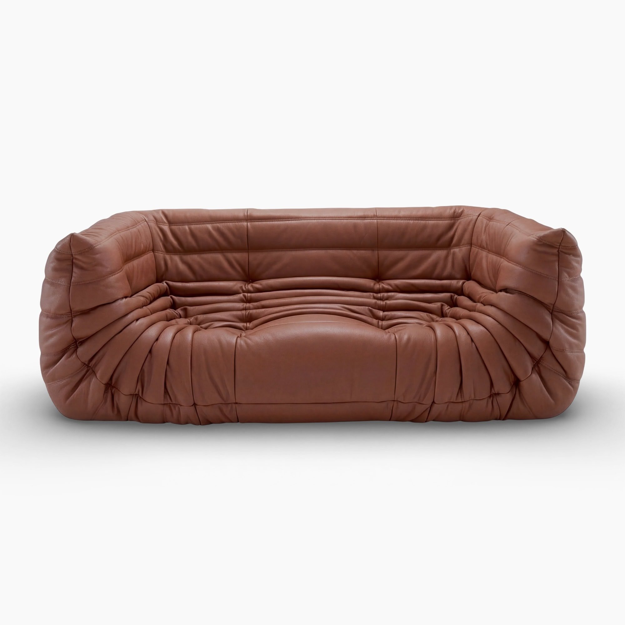 Togo Fireside Sofa - Brown (1) - Ducaroy Sofa Leather, Ducaroy Sofa, Togo Sofa