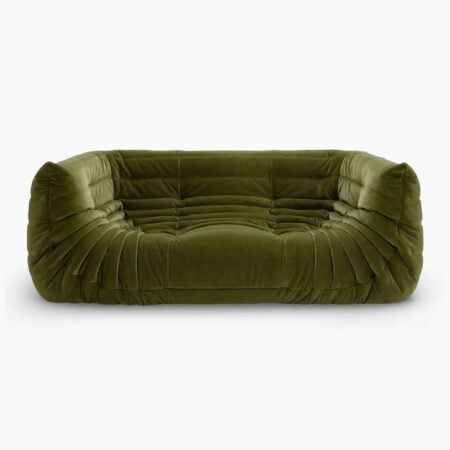 Togo Fireside Sofa - Velvet Green (1) - Togo Sofa