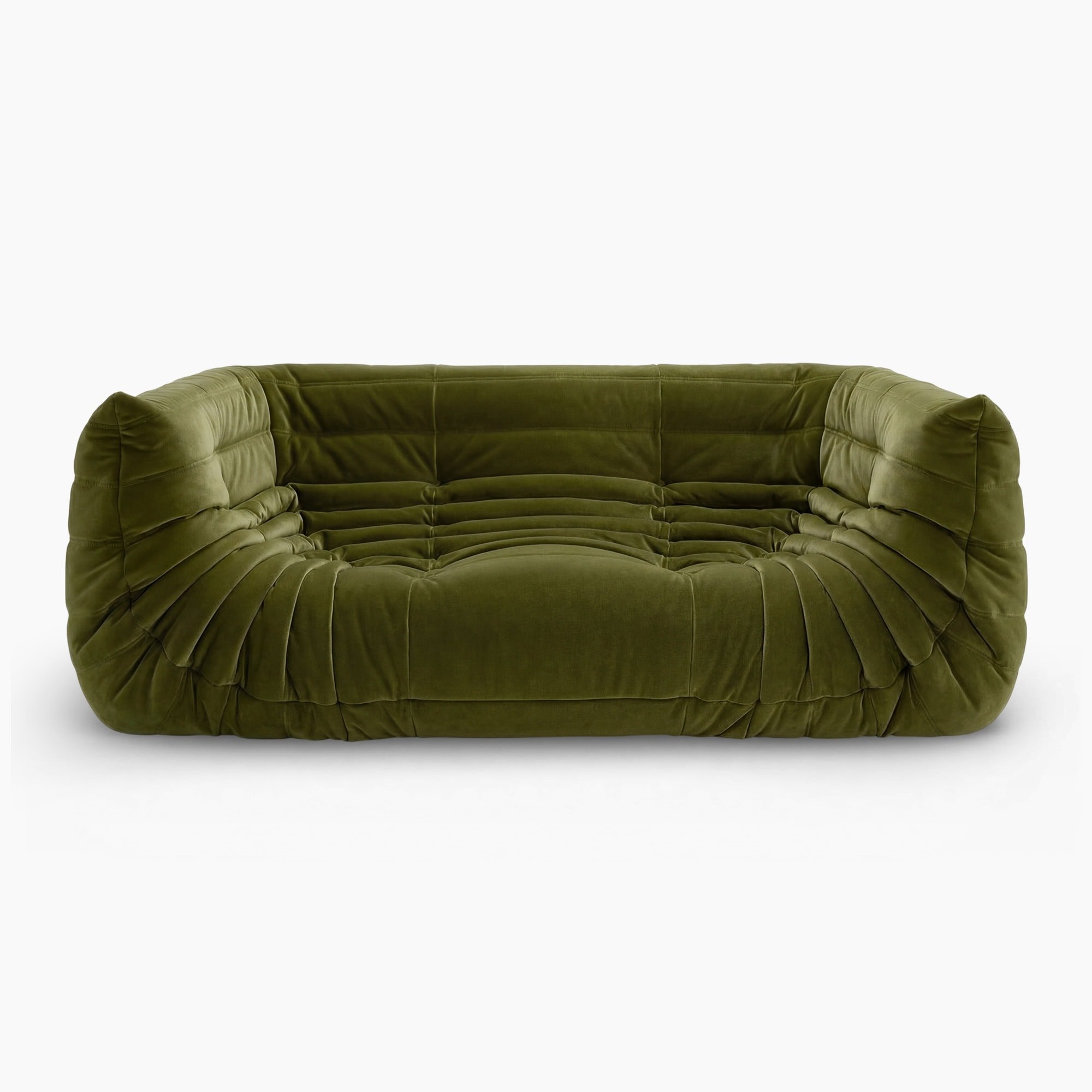Togo Fireside Sofa - Velvet Green (1) - Togo Sofa