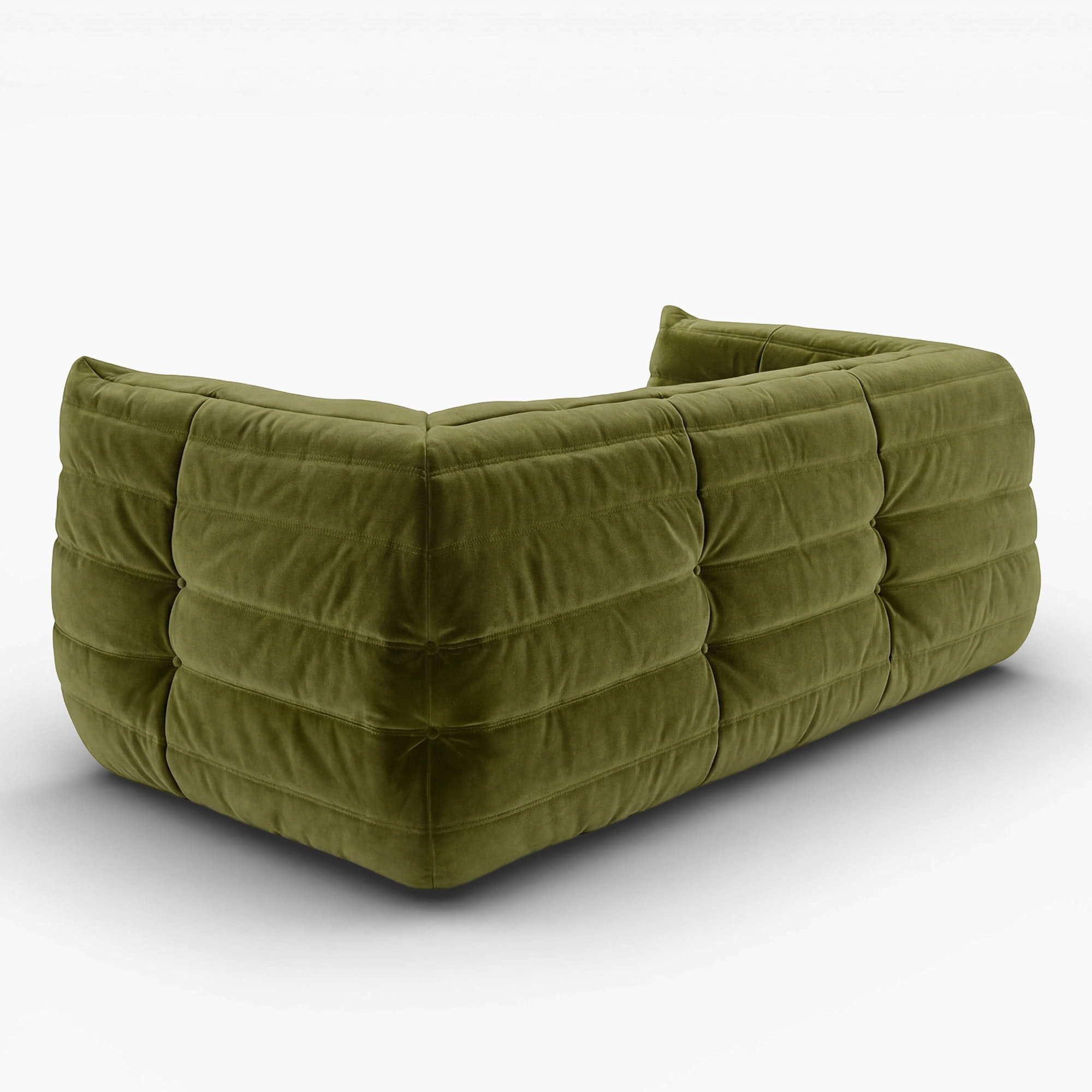 Togo Fireside Sofa - Velvet Green (3) - Togo Sofa