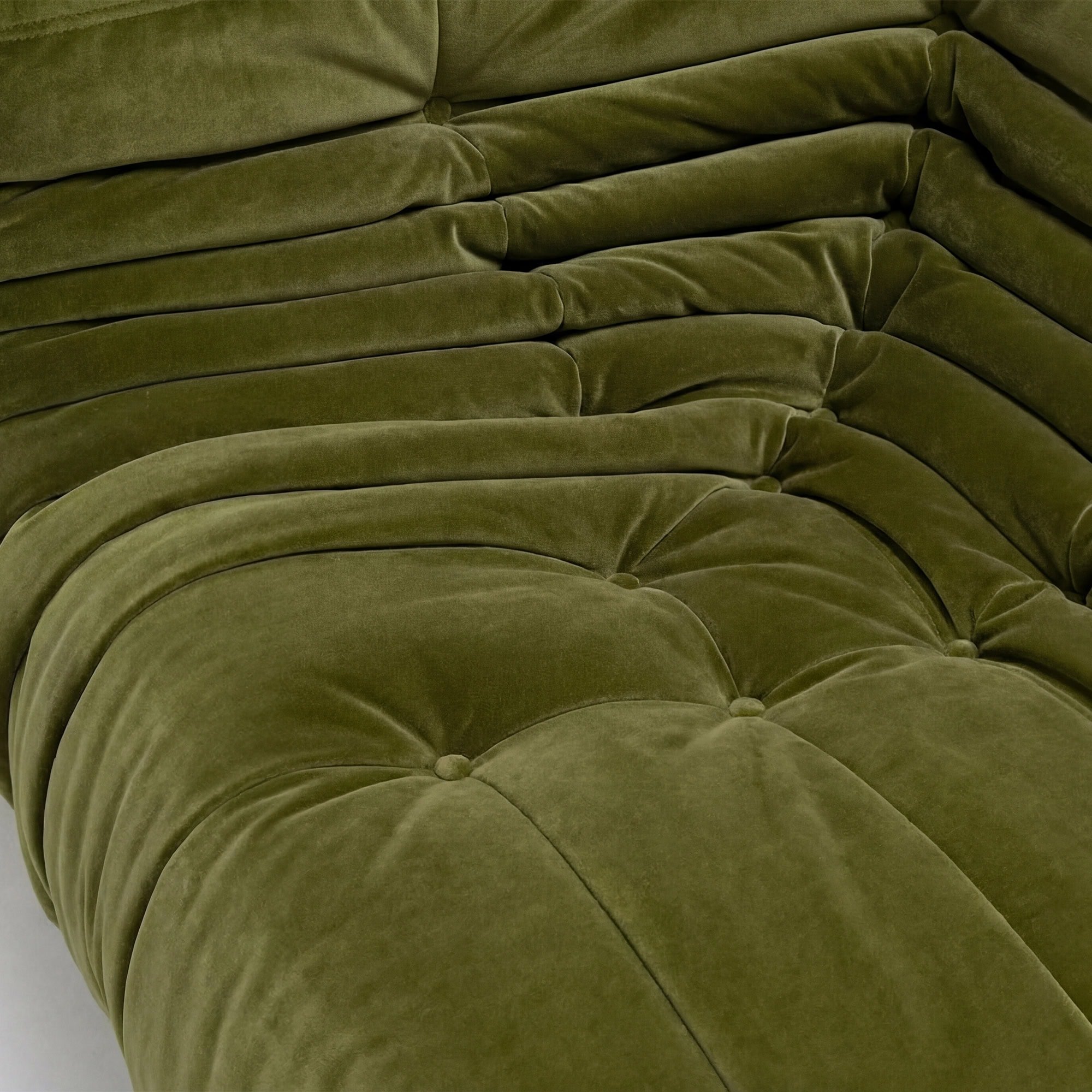 Togo Fireside Sofa - Velvet Green (5) - Togo Sofa