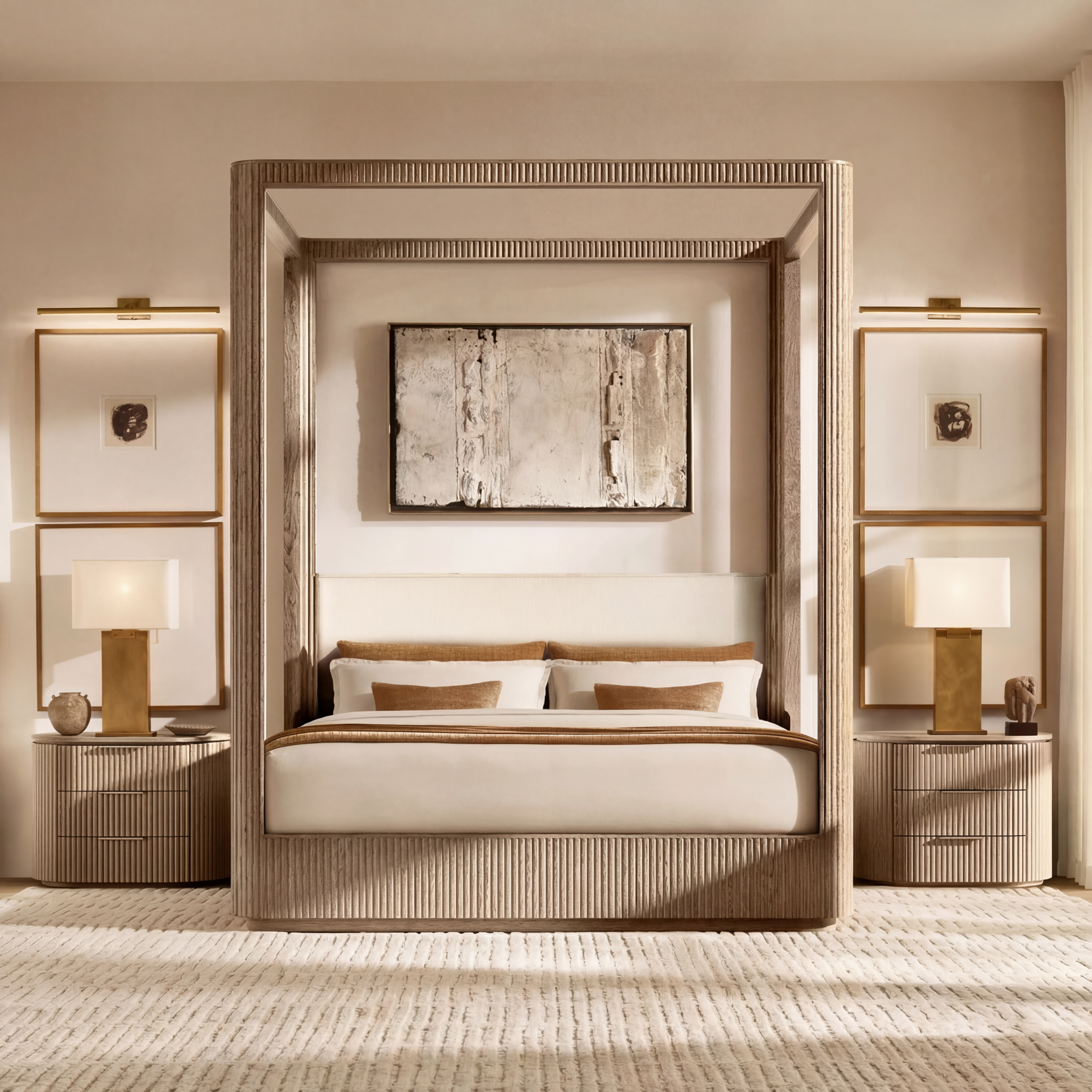 Byron Fabric Canopy Bed 9