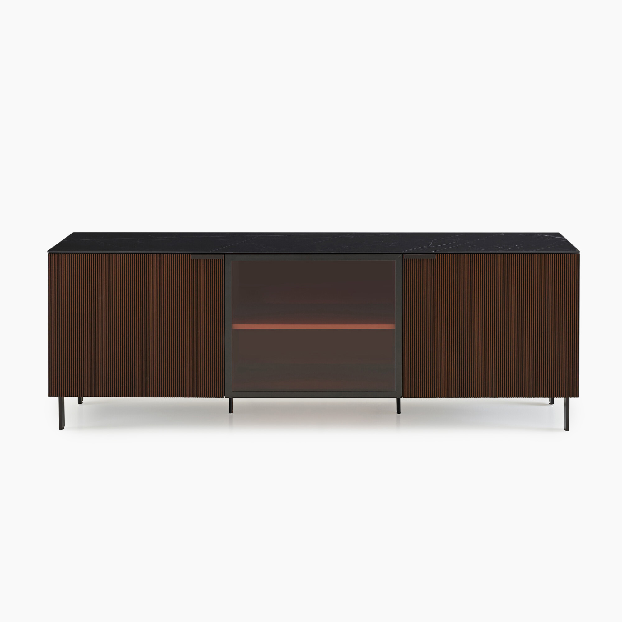 Selvans Sideboard 3 Doors with glass door 1