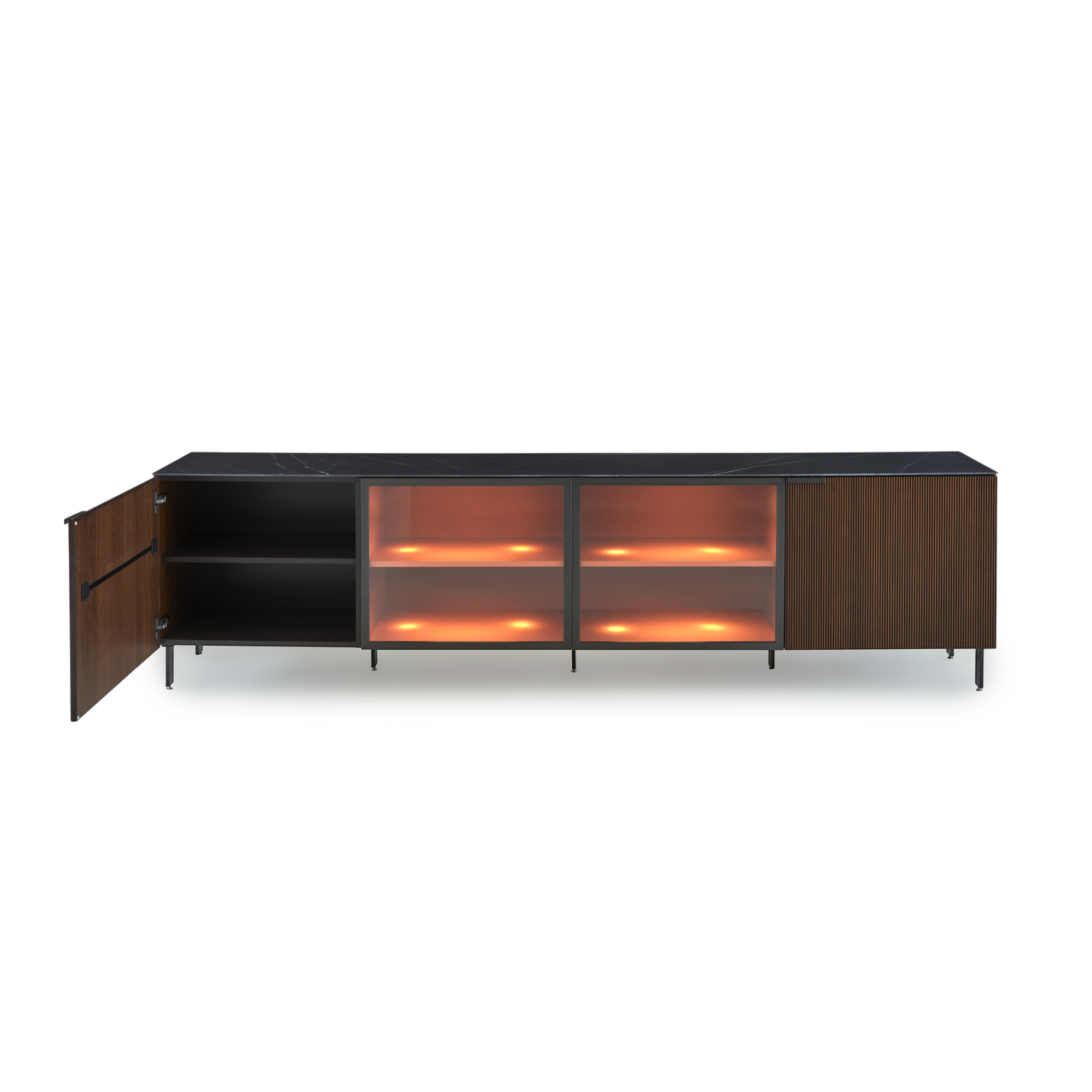 Selvans Sideboard 4 Doors with glass door 2