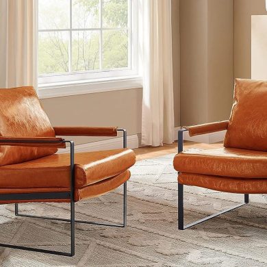 modern leather accent chairs