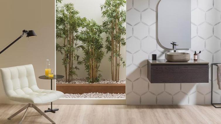 Decorative bathroom display background - decorative bathroom wall panels
