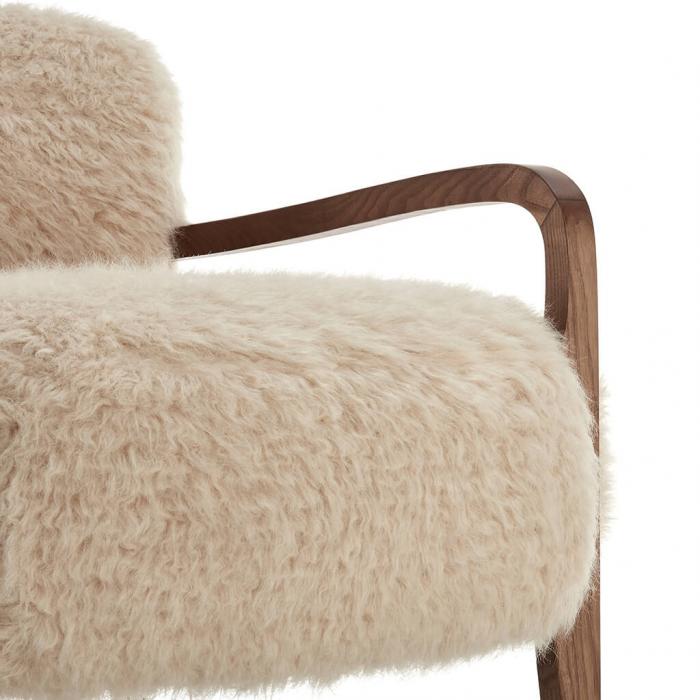 Yeti Sheepskin Armchair with Ottoman (8)