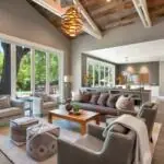 gray modern farmhouse living room scaled - modern farmhouse decor, craftsmanship