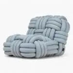 Knitty Lounge Chair Blue 3 Photoroom