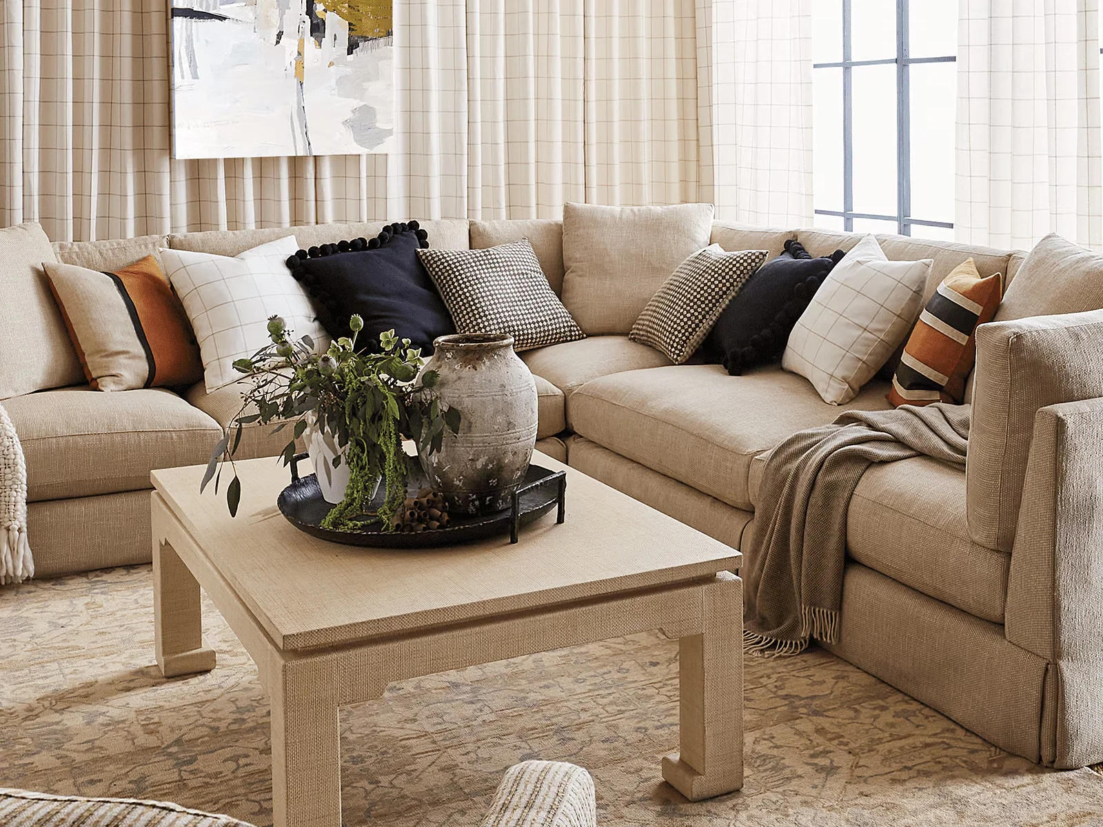 image 2 edited - what size coffee table for sectional, living room